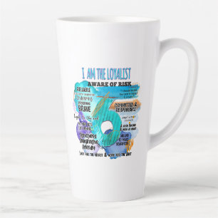 Tasse Latte Enneagram Type 6 - Je Suis Loyaliste