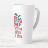 Tasse Latte Enseignant Art Amour Enseignement (Angle droit)