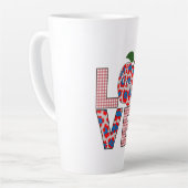 Tasse Latte Enseignant Art Amour Enseignement (Angle gauche)