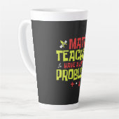 Tasse Latte Enseignant drôle en mathématiques - Beaucoup de pr (Angle gauche)