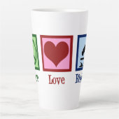 Tasse Latte Enseignant en biologie de l'amour pour la paix (Devant)