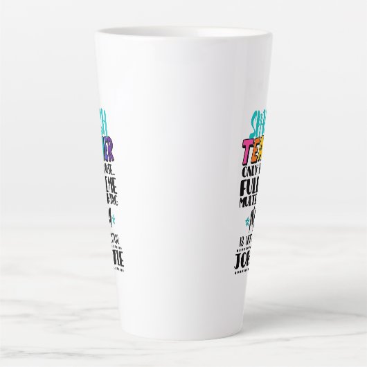 Tasse Latte Enseignant espagnol uniquement parce que multi-tâc (Devant)