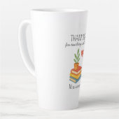 Tasse Latte Enseignant Merci - Cadeau d'appréciation du coeur (Angle gauche)