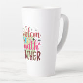 Tasse Latte Enseignant Problème d'art Solveur Math Enseignant (Angle droit)