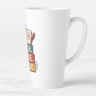 Tasse Latte Enseigner Café Répéter Prof Retro Rentrée Scolaire