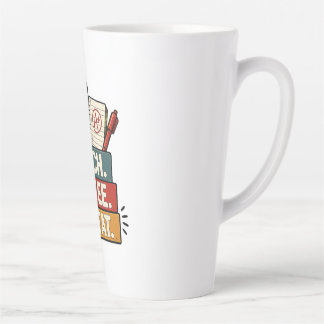 Tasse Latte Enseigner Café Répéter Prof Retro Rentrée Scolaire