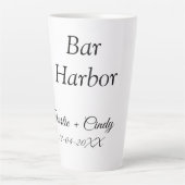 Tasse Latte enterrement de vie de jeune fille à Bar Harbor dem (Devant)