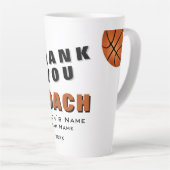 Tasse Latte Entraîneur de Merci de basket-ball (Angle droit)