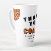 Tasse Latte Entraîneur de Merci de basket-ball (Angle gauche)