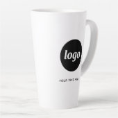 Tasse Latte Entreprise de logo et de texte simple (Angle droit)