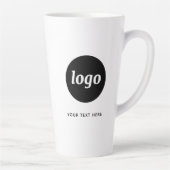 Tasse Latte Entreprise de logo et de texte simple (Droite)