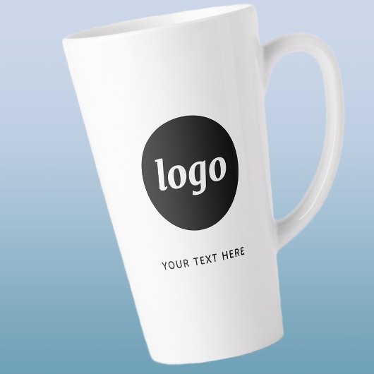 Tasse Latte Entreprise de logo et de texte simple