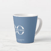 Tasse Latte Entreprise Entreprise Logo Bleu (Angle droit)