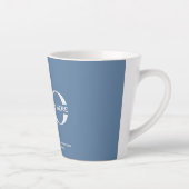 Tasse Latte Entreprise Entreprise Logo Bleu (Droite)
