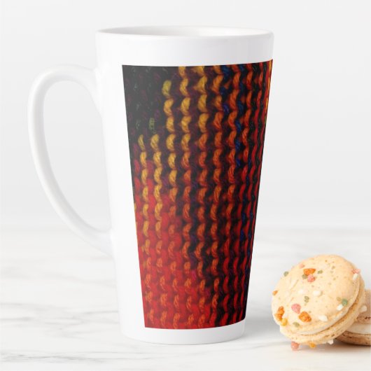 Tasse Latte Enveloppé dans des fils chauds (En situation)
