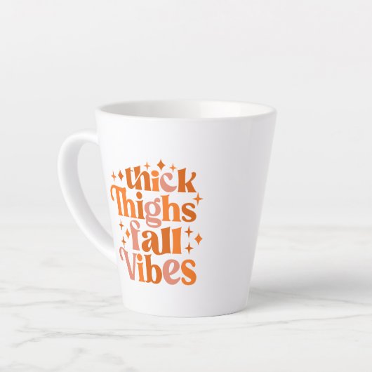 Tasse Latte Épais cuisses Vibes Automne (Angle gauche)