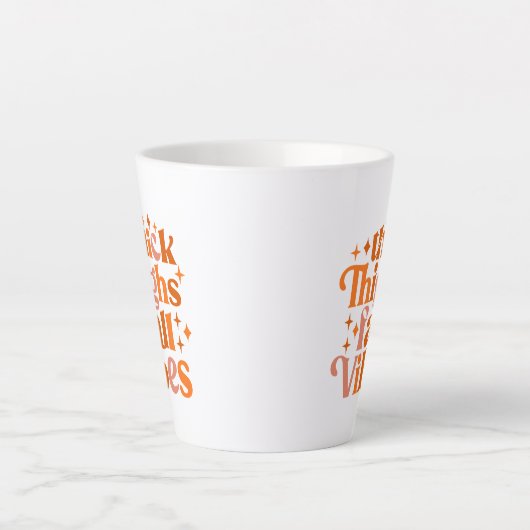 Tasse Latte Épais cuisses Vibes Automne (Devant)