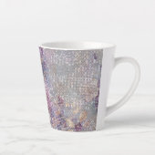 Tasse Latte Éperche florale violette en or glam (Droite)
