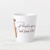 Tasse Latte Épice citrouille et Jésus-Christ Automne (Devant)