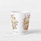 Tasse Latte Épice citrouille Latte automne Floral Feuilles d'a (Devant)