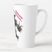 Tasse Latte Épouvantail d'Halloween (Droite)