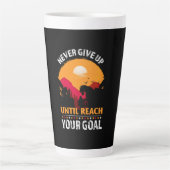 Tasse Latte Equestrian Gift | Never Give Up Until Reach (Devant)