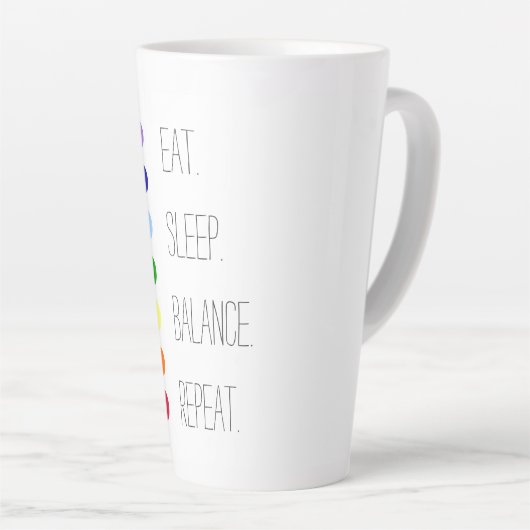 Tasse Latte Equilibre de sommeil Manger Design Chakra simple (Angle droit)