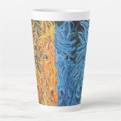 Tasse Latte Équilibre éternel - Chevaux jumeaux (Devant)