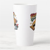 Tasse Latte Équipage de pizza (Devant)