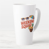 Tasse Latte Équipe du week-end (Angle droit)