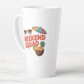 Tasse Latte Équipe du week-end (Angle gauche)