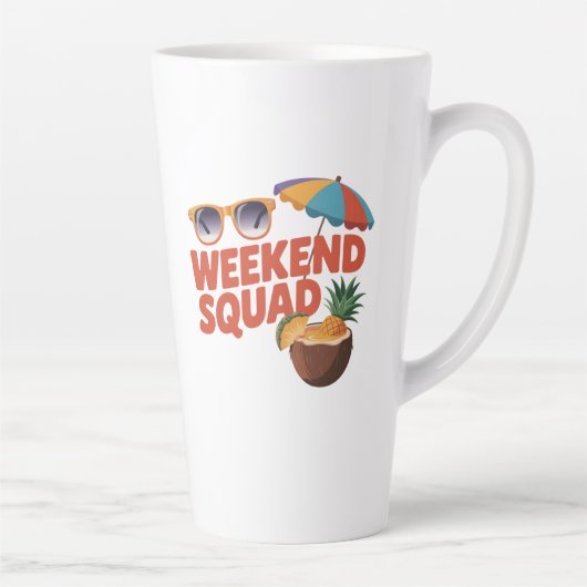 Tasse Latte Équipe du week-end (Droite)