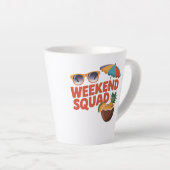 Tasse Latte Équipe du week-end (Angle droit)