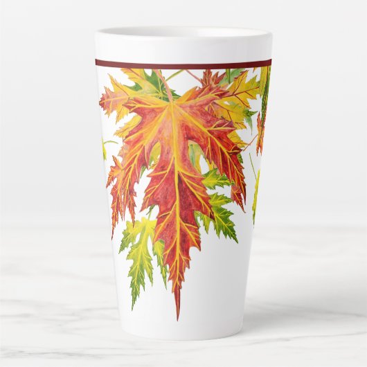 Tasse Latte Érable d'argent sur une grande boîte en latte (Devant)