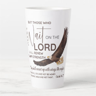 Tasse Latte Ésaïe 40:31 Ceux qui attendent sur le Seigneur Écr