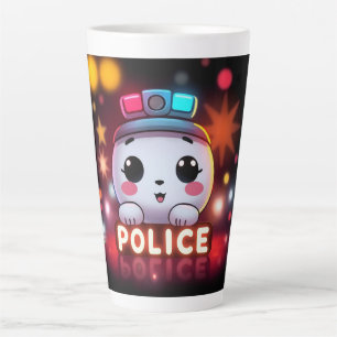 Tasse Latte Escouade de police mignonne – Conception de patrou