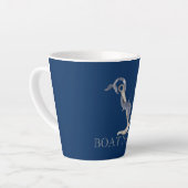 Tasse Latte Esprit nautique Ancre Dauphin Marine Bleu (Angle gauche)