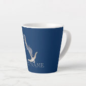 Tasse Latte Esprit nautique Ancre Dauphin Marine Bleu (Angle droit)