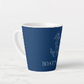 Tasse Latte Esprit nautique Ancre Marine Bleu (Angle gauche)