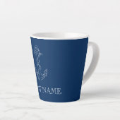 Tasse Latte Esprit nautique Ancre Marine Bleu (Angle droit)