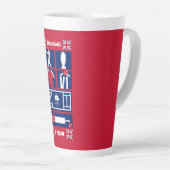 Tasse Latte Essai de cricket anglais (Angle droit)