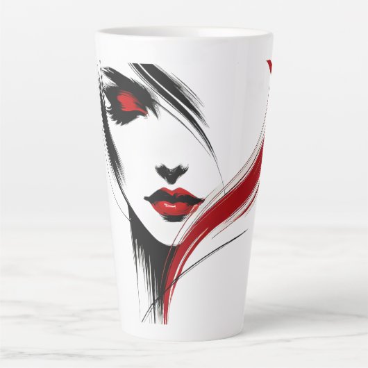 Tasse Latte Essence tranquille, elle repose (Devant)