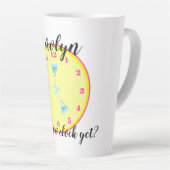 Tasse Latte Est-ce qu'il est temps ? Personnalisé grand (Angle droit)