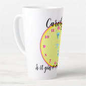 Tasse Latte Est-ce qu'il est temps ? Personnalisé grand (Angle gauche)