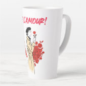 Tasse Latte Esthétique Fille de Paris – Conception Romantique (Angle droit)