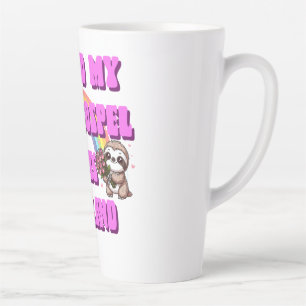 Tasse Latte Étaler Mon Évangile Sombre À Travers La Parcelle D