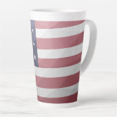 Tasse Latte États-Unis drapeau Rouge Blanc Bleu Amérique Géomé (Angle droit)
