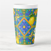 Tasse Latte Été, Carreaux siciliens, agrumes, oranges, majolic (Devant)