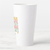 Tasse Latte Été Super Rétro Monogramme rose Nom Bagage (Devant)
