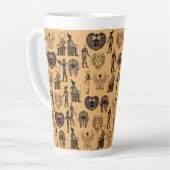 Tasse Latte Eternal Sands: Egyptian Antique Elegance for Time (Angle gauche)